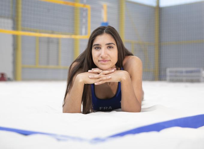Clémence Vieira, ancienne joueuse de volley-ball devenue spécialiste en beach-volley. (Photo Frédéric Maligne)