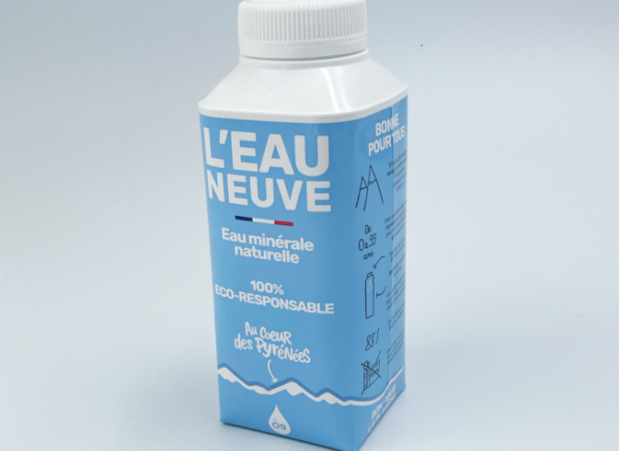 Avec la marque O9 (pour Eau Neuve, et une référence directe à son département de l’Ariège), le dirigeant a également développé un partenariat avec Tétra Pak pour vendre son eau dans un emballage en carton, composé à 88 % de matières renouvelables.