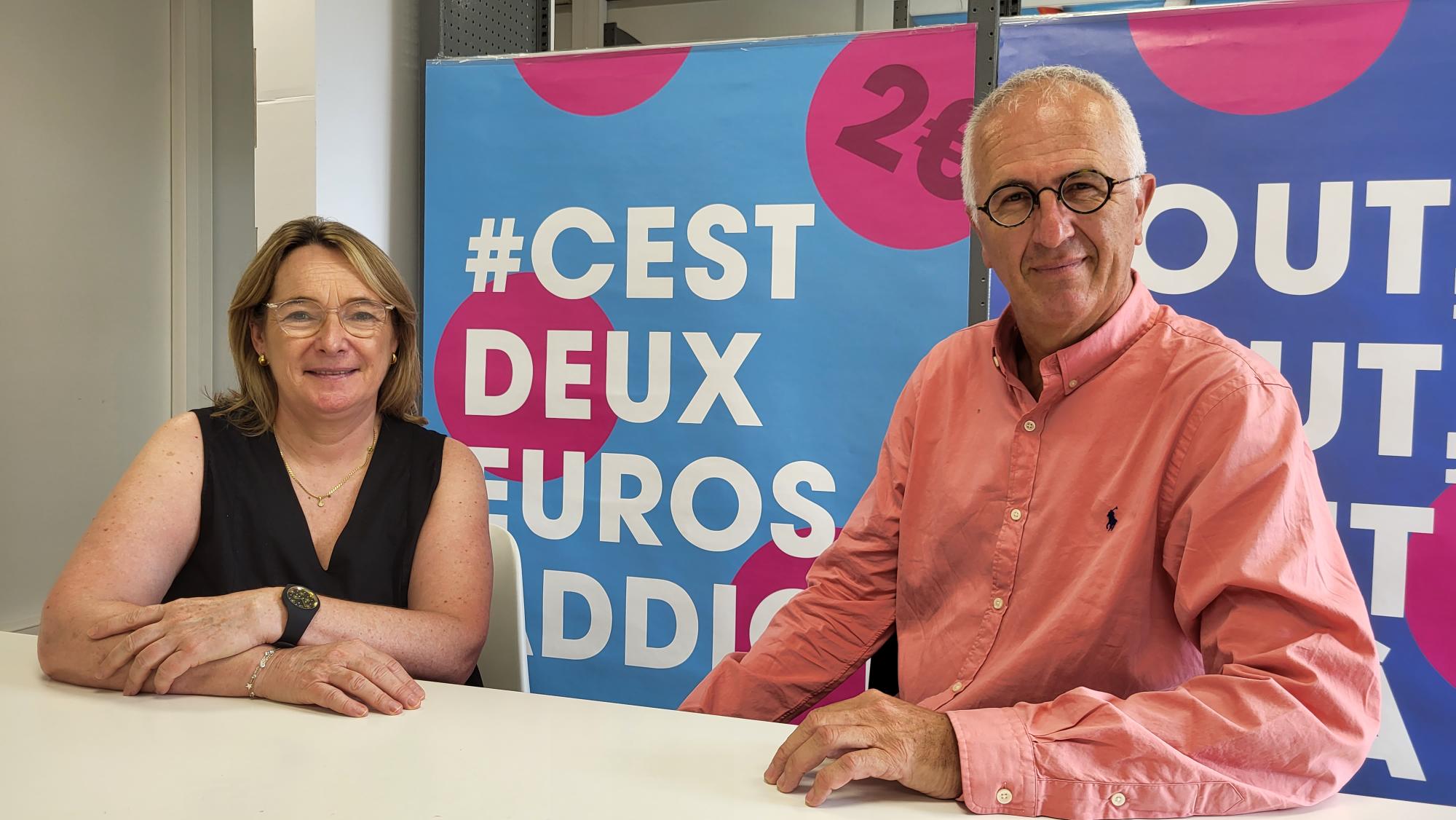 Sophie Guionnet et Marc de Bisschop, les dirigeants de C'est deux euros. (Photo : Anthony Assémat - Entreprises Occitanie)