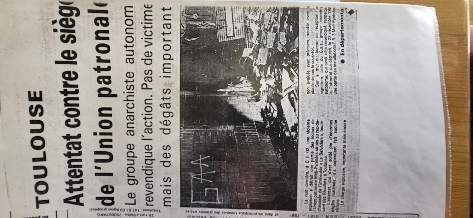 Un attentat s'était déroulé au Belvédère en avril 1983. (Photo : Anthony Assémat - Entreprises Occitanie)