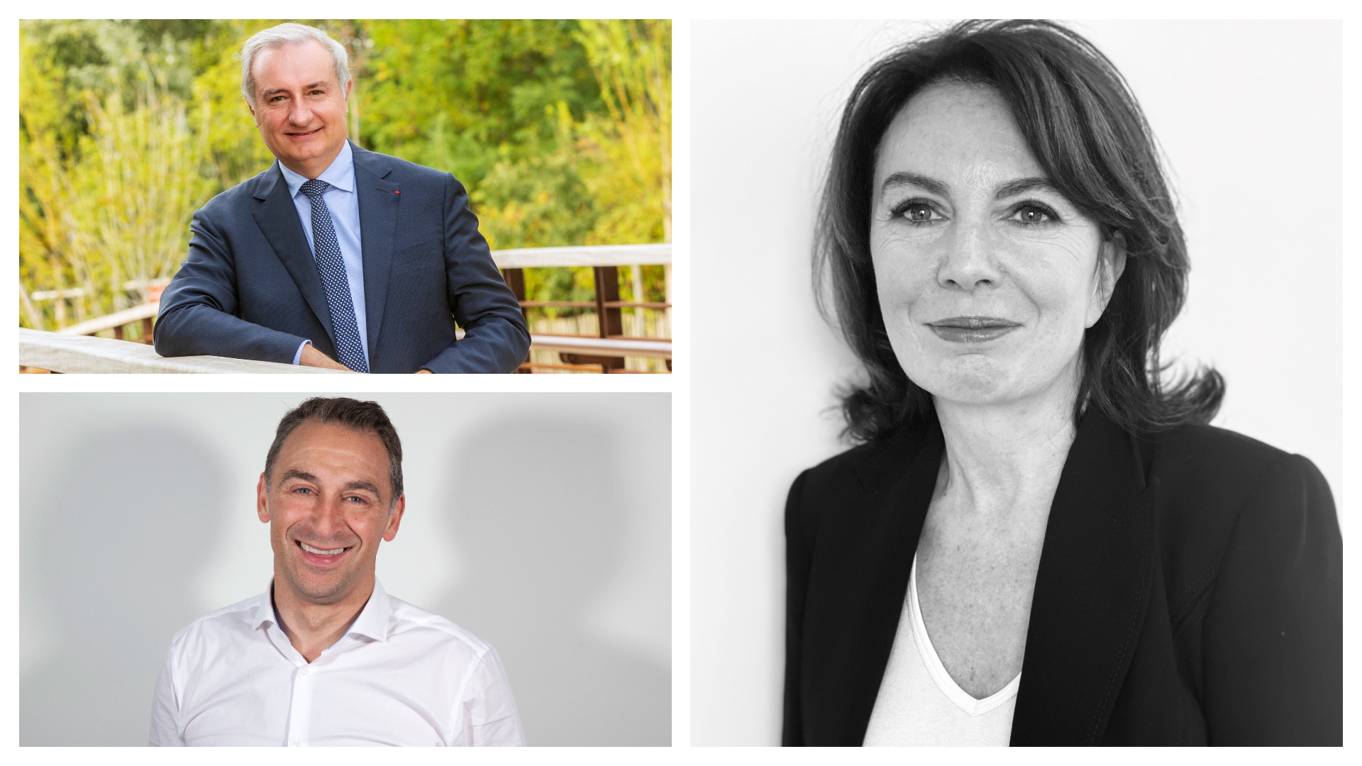 Jean-Luc Moudenc, Olivier Sadran et Fabienne Arata font partie des têtes d'affiche qui seront présentes à la REFTOPECO de Toulouse. (Montage : Entreprises Occitanie)