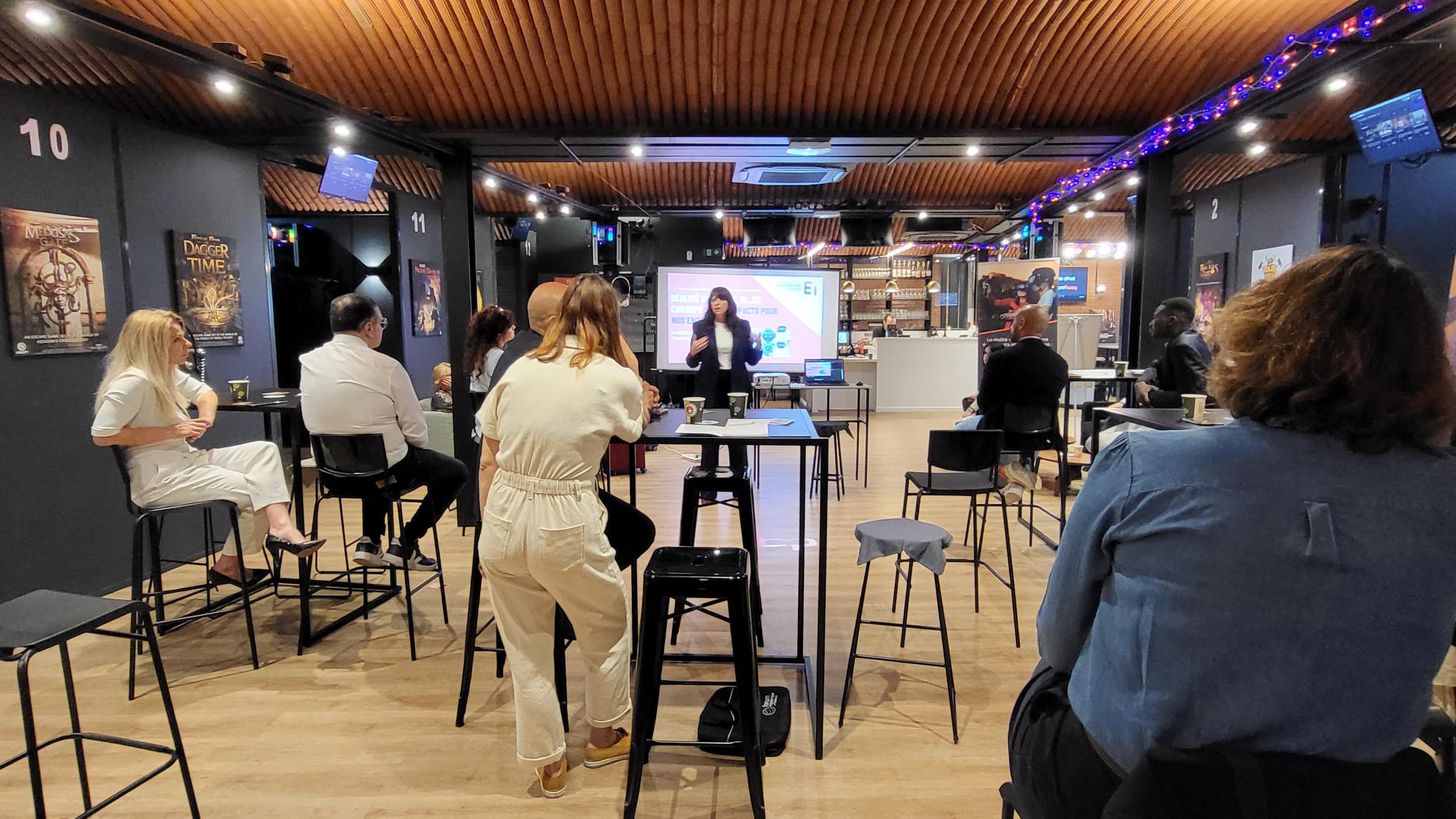 La conférence s'est déroulée dans les locaux de la salle de réalité virtuelle DreamAway, à Toulouse. (Photo : Anthony Assémat - Entreprises Occitanie)