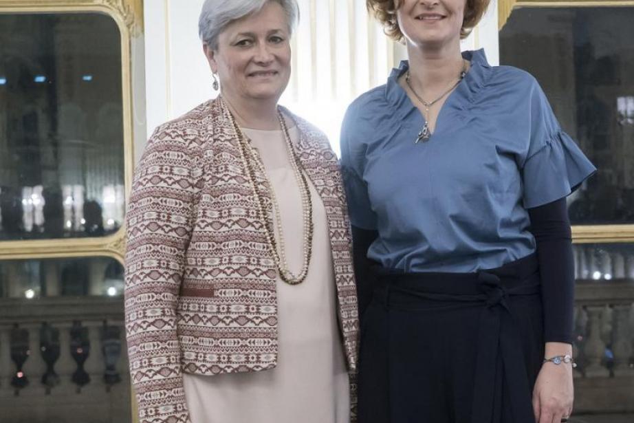 De g à d : Christine Leclercq et Marie-Pierre Bessac De g à d : Christine Leclercq et Marie-Pierre Bessac
