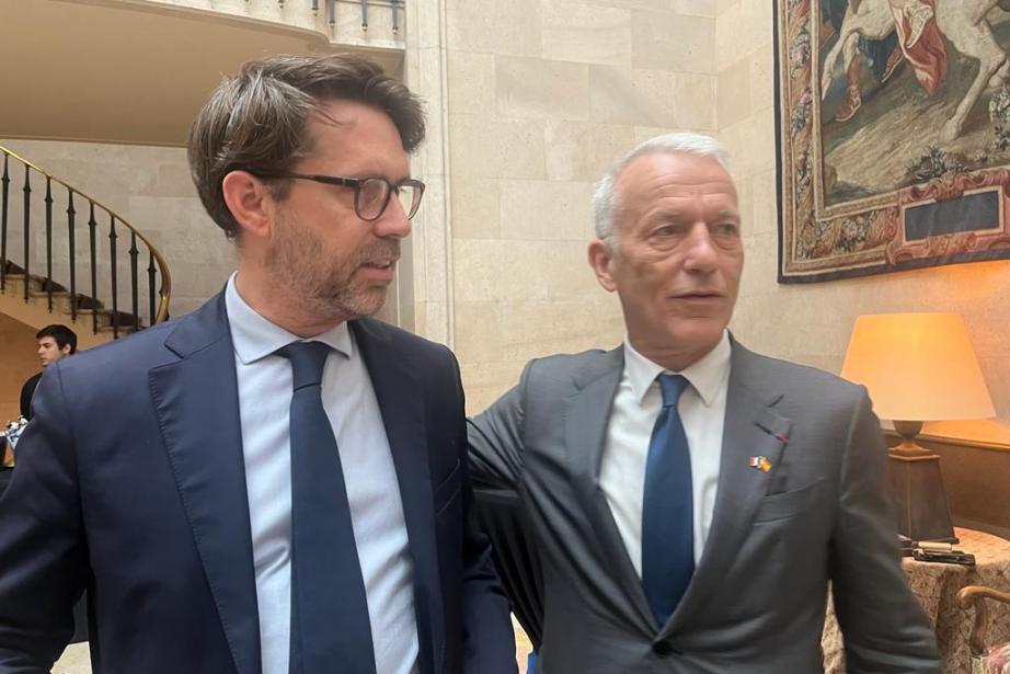 Pierre-Olivier Nau, président du Medef de Haute-Garonne (à gauche) et Patrick Martin, président du Medef (à droite) veulent désormais une traduction dans la loi sur ce sujet des congés payés pris pendant un arrêt-maladie. (Photo : Medef de Haute-Garonne)