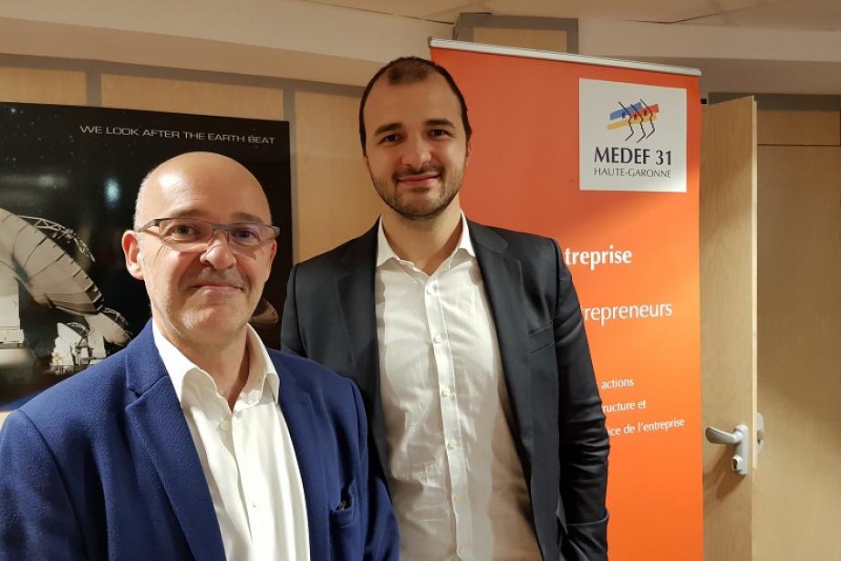 Dominique Cachenaut de Thales Alenia Space et Jules Julian Dominique Cachenaut de Thales Alenia Space et Jules Julian