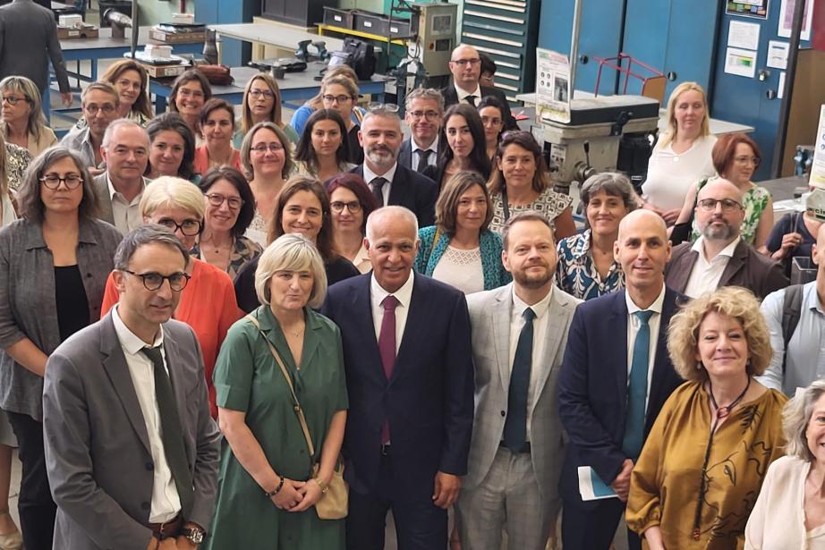 Mostafa Fourar, le recteur de l'académie de Toulouse, a réuni les futurs responsables de ces bureaux des entreprises, qui seront déployés dans les lycées professionnels dès la rentrée 2023. (Photo : Anthony Assémat - Entreprises Occitanie)