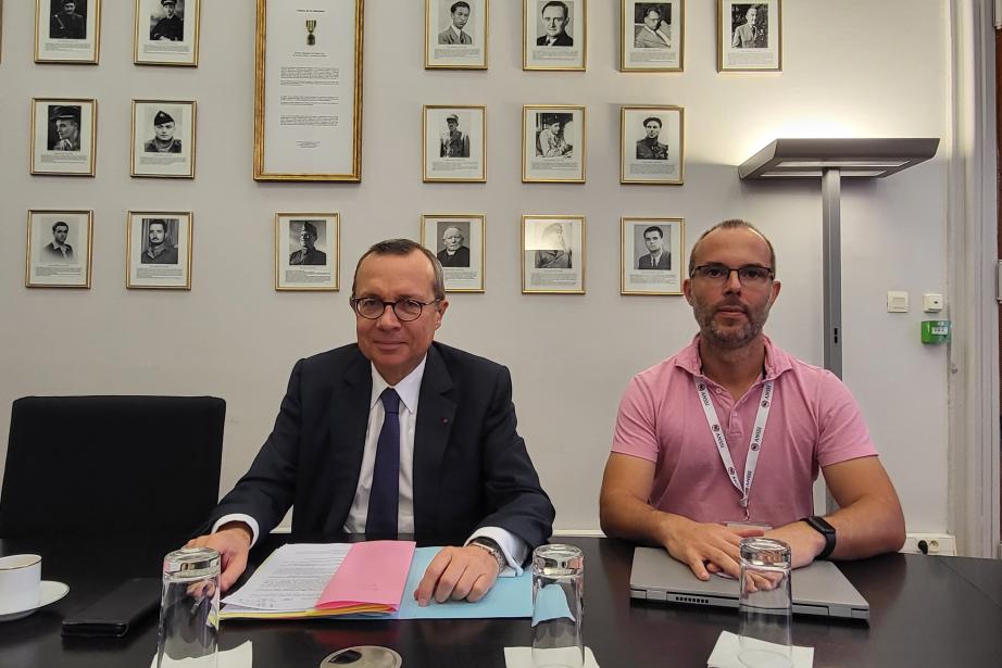 Pierre-André Durand, préfet de la Haute-Garonne, et Christophe Fleury, délégué à la sécurité numérique en région Occitanie. (Photo Dorian Alinaghi - Entreprises Occitanie)