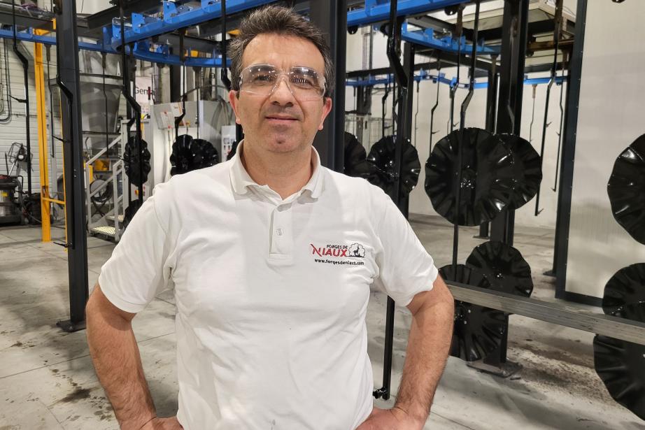 Laurent Pineda, directeur général de Forges de Niaux, à Pamiers (Ariège), ambitionne de produire deux millions de disques en 2024. (Photo : Anthony Assémat - Entreprises Occitanie)