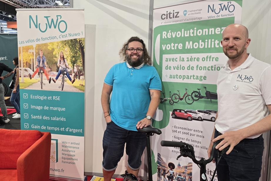 De gauche à droite : Alexandre Jouaville, directeur Citiz Occitanie et Nicolas Misiak, associé fondateur de Nuwo. (Photo Dorian Alinaghi Entreprises Occitanie)
