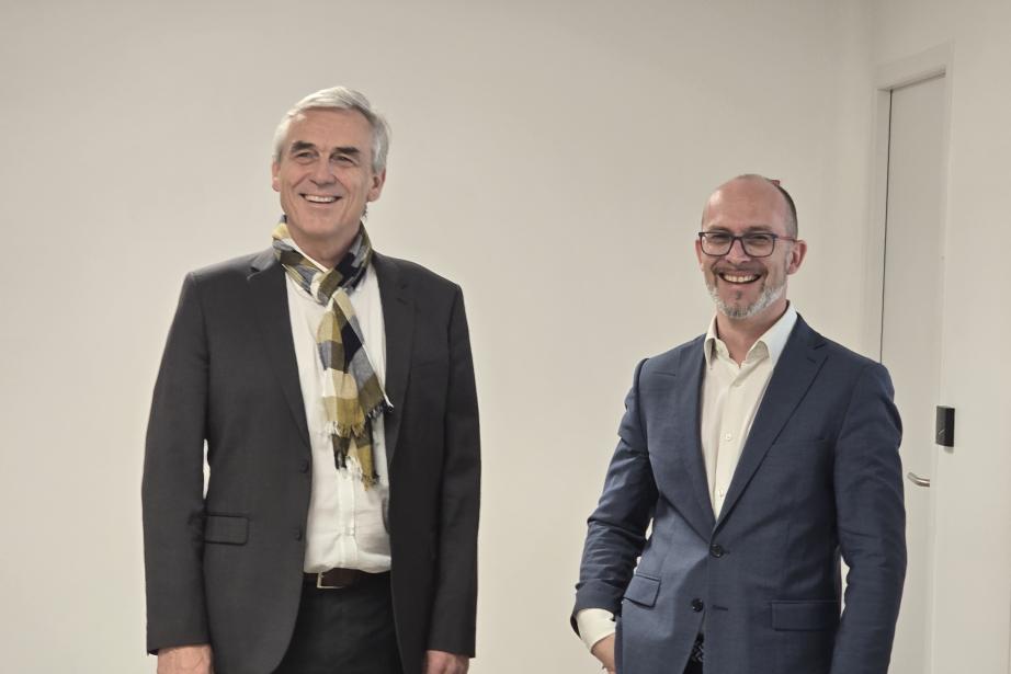 De gauche à droite : Eric de Saintignon, directeur général et Nicolas Capet, président et fondateur d'Anywaves. (Photo Dorian Alinaghi Entreprises Occitanie)