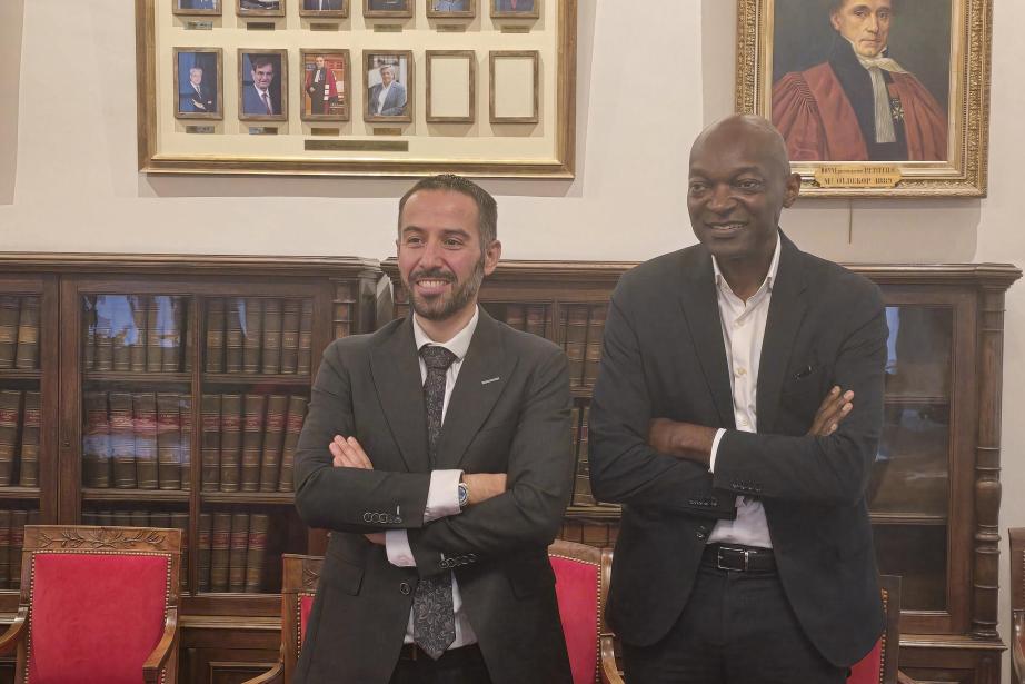 Julien Grobert, directeur de TSM et Hughes Kenfack, président de l'Université Toulouse Capitole. (Photo Dorian Alinaghi Entreprises Occitanie)