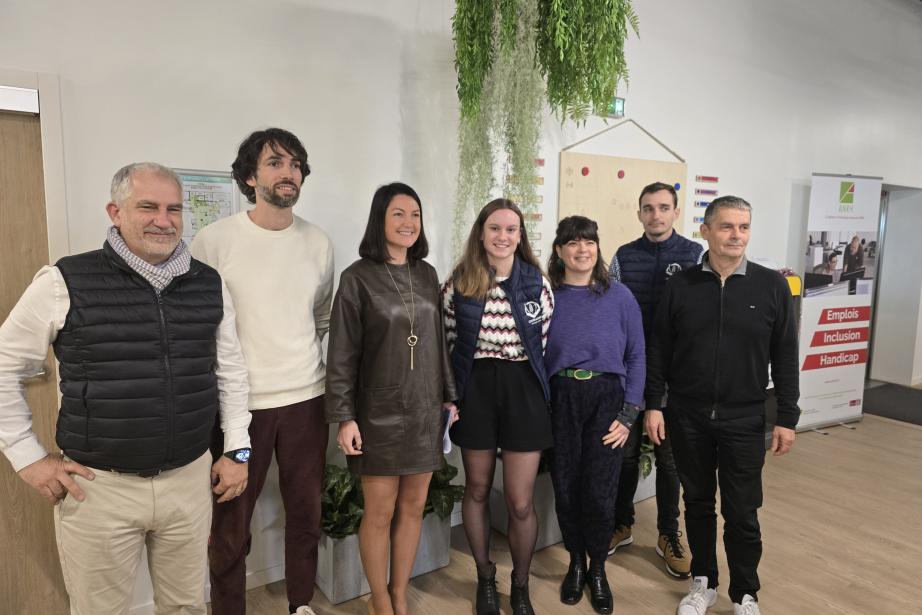 Maguelone Pontier, directrice du Grand Marché, entourée des dirigeants des nouvelles entreprises entrant au marché. (Photo Dorian Alinaghi)
