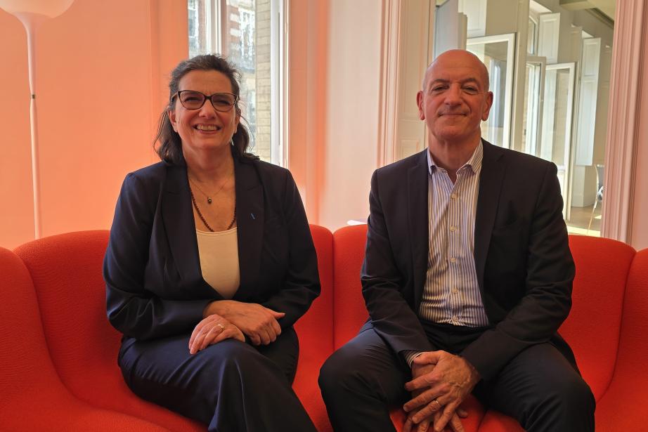 Catherine Mallet, présidente du conseil d’administration et Christophe Bosson, directeur général de la Banque Populaire Occitane. (Photo Dorian Alinaghi)