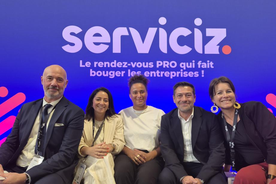 De gauche à droite : Jean-Charles Antoine-Noirel, docteur en géopolitique, ancien officier spécialisé dans le renseignement et président du cabinet Astra G,  Laura Chery, de l’agence Marius,  Maëlle Filopon, joueuse du Stade Toulousain, ancienne internationale de rugby et collaboratrice chez FMS, en mission chez Sopra Steria, Thomas Fantini, président du Medef Haute-Garonne et de Maison Pergo et Sandra Niot, dirigeante d’IDH Performance. (Photo Dorian Alinaghi)
