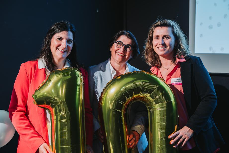 De gauche à droite : Marine Veron, Caroline Roussel et Marianne Boccacino. (Photo 1,2,3 facilitez !)