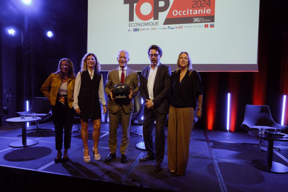 Isabelle Patrier (directrice France de TotalEnergies, à gauche) et Patrick Martin (au centre) étaient les invités de la soirée de lancement du 36e Top Eco. (Photo : Alain le Coz)