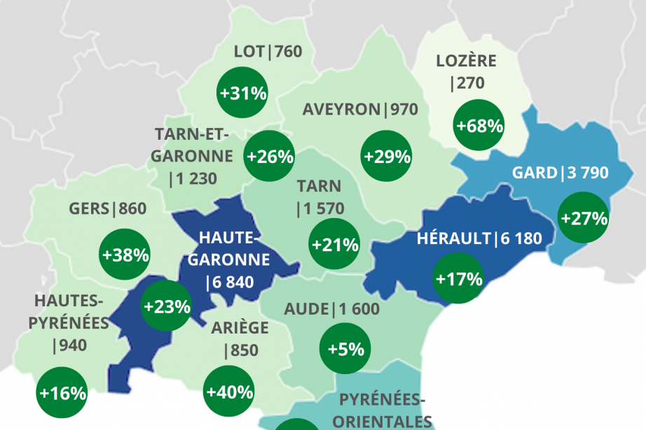 Le nombre de créations d’entreprises par département et son évolution sur la période 2019/2021