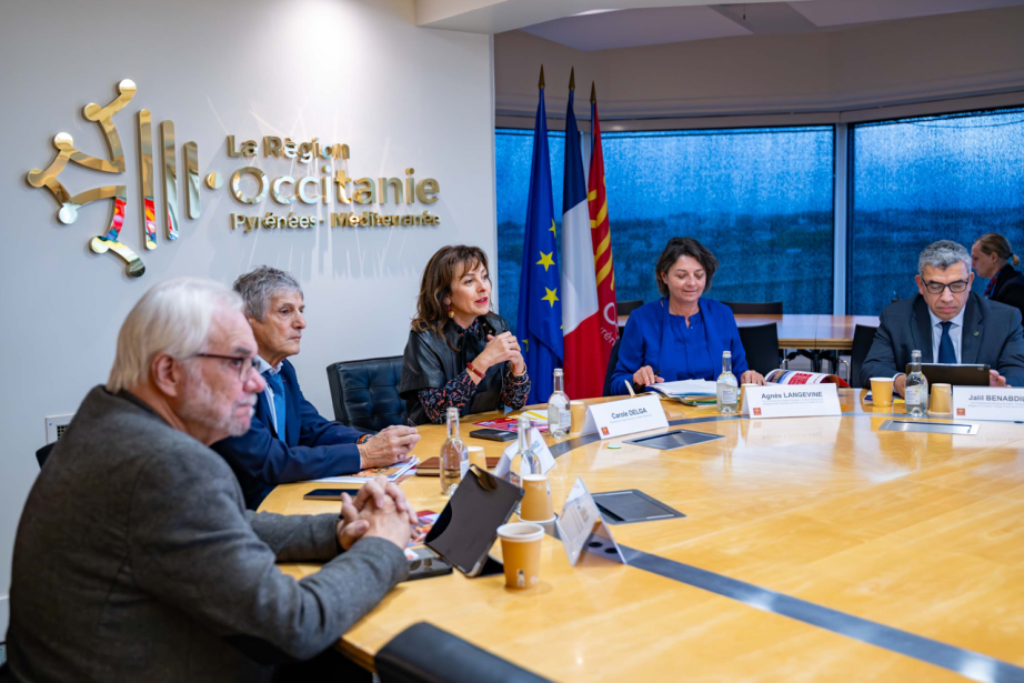 Carole Delga dévoile la stratégie “Occitanie Résiliente”, un plan régional conçu pour renforcer la protection des territoires et anticiper les effets du changement climatique. (Photo Younès Hamma / Région Occitanie)