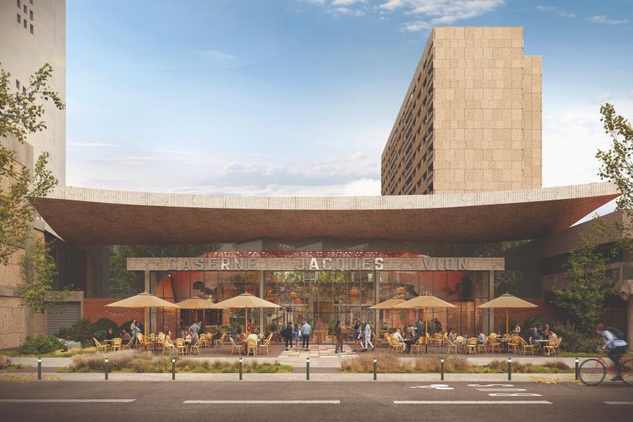 La Caserne Jacques Vion, figure emblématique du brutalisme toulousain, entame sa transformation en un lieu de vie ouvert mêlant habitat, travail et culture. (Photo Vinci Immobilier)