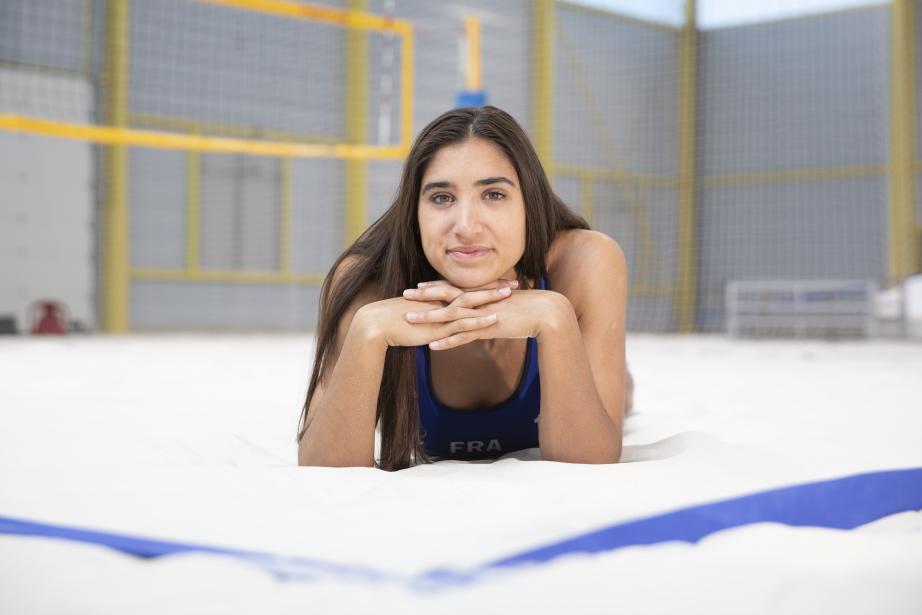 Clémence Vieira, ancienne joueuse de volley-ball devenue spécialiste en beach-volley. (Photo : Frédéric Maligne)