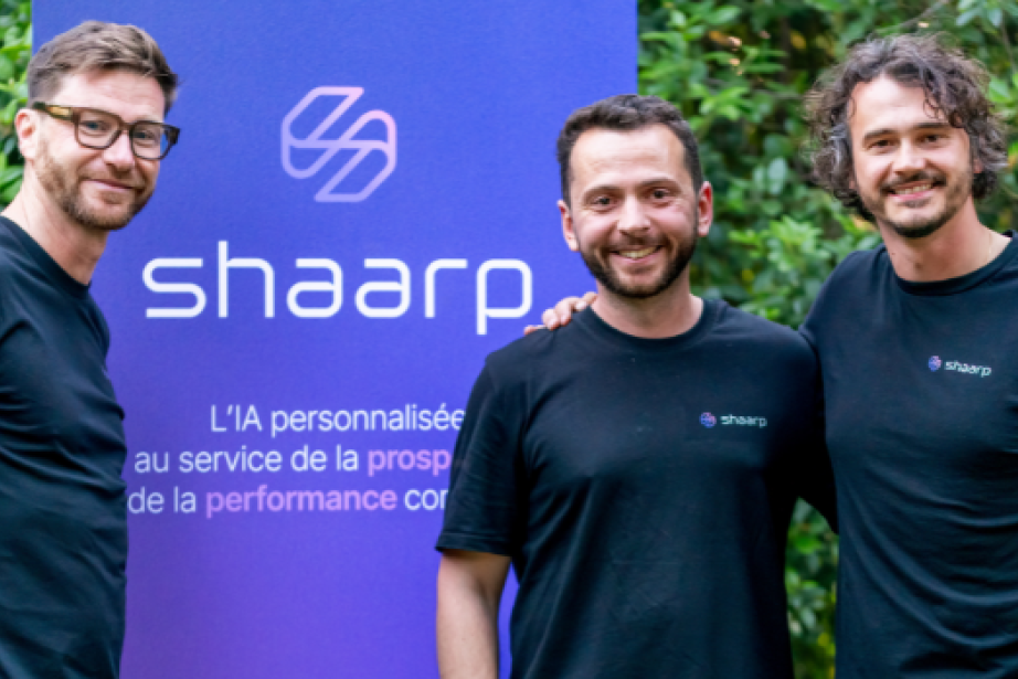 Jérôme Brunel, Loris Venturelli et Nicolas Rouvière célèbrent la première année de Shaarp, start-up montpelliéraine qui met l’intelligence artificielle au service d’une prospection plus humaine. (Photo Shaarp)