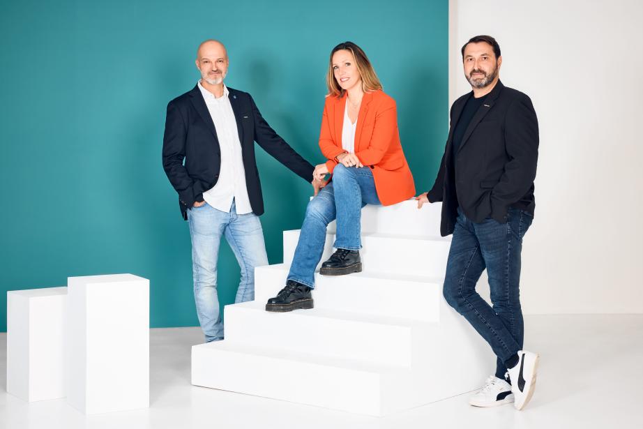 Olivier Rondolotto, président de l’enseigne et les deux directeurs généraux, Nathalie Grand-Clément et Philippe Scozzi. (Photo Centrakor)