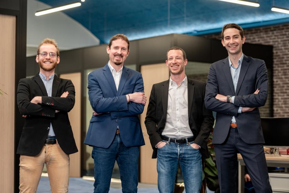 David Henri, Jean-Luc Maria, Nicolas Heitz et Paul Lascombes, les 4 cofondateurs d'Exotrail. 