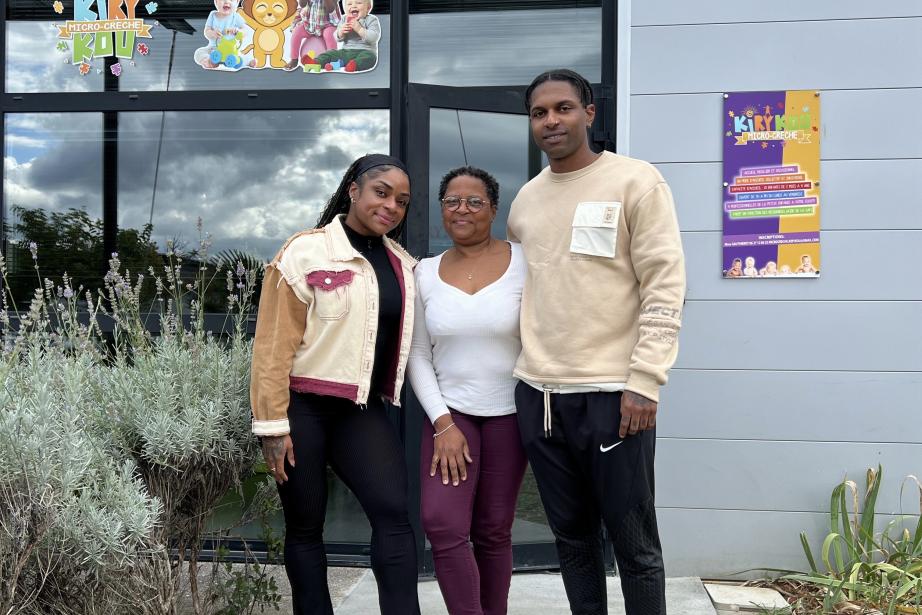 De gauche à droite : Lauwencia Gauthierot (directrice de réseau et bras droit de Marie-Claude Gauthierot, fondatrice et superviseuse du réseau de micro-crèche Kirykou depuis 2016) et Dimitri Gauthierot (directeur et développeur du réseau). (Photo : Kirykou 3)