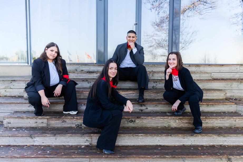 L'équipe de My Spark Academy : Anaîs El Aoud, Iris Thiery, Baha Eddine Saidi et Gloria Fradin. (Photo Gwen Bovilan)