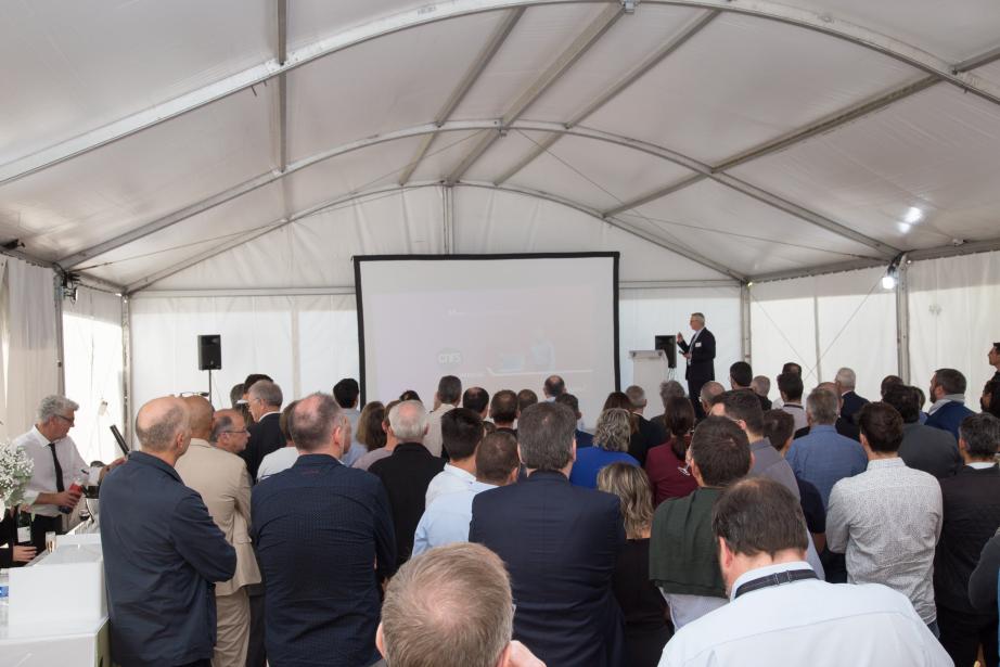 François Lecerf, directeur commercial et marketing du groupe LGM, lors de la célébration des 25 ans d’implantation de l’entreprise à Toulouse. L’événement a réuni collaborateurs, clients et partenaires. (Photo groupe LGM)