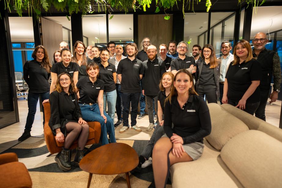 L'équipe de NOIISE Lyon lors de l'inauguration des nouveaux bureaux. (Photo NOIISE)