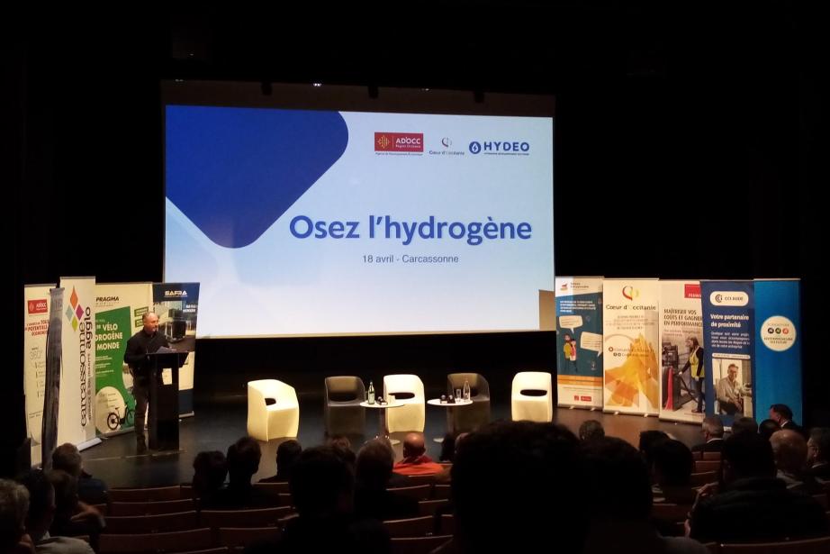 La plénière “L’hydrogène, une filière d’avenir pour les entreprises d’Occitanie” a été animée par Bertrand Chauvet, président de Seiya Consulting, jeudi 18 avril 2024. (Photo : AD'OCC)