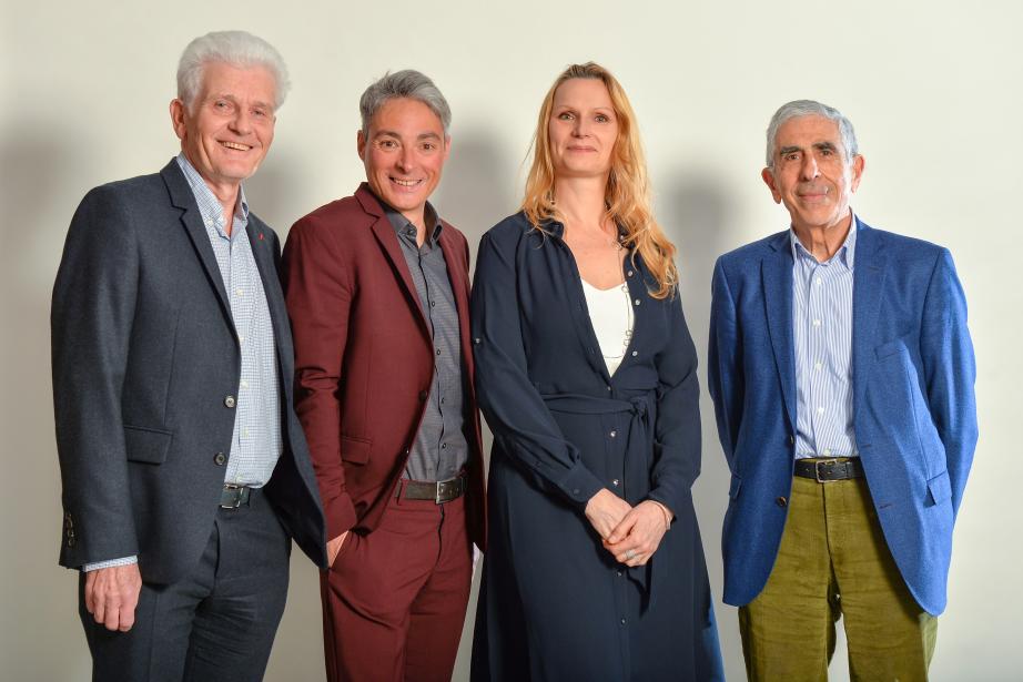 De gauche à droite : Philippe Pauze, Mickaël Bresson, Céline Pavard et Patrick Gounelle