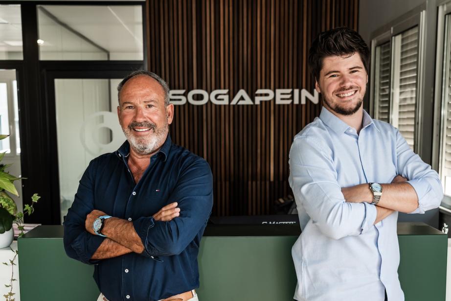 Lucas Capdevila (à droite) succède à son père Pascal à la tête de cette PME du second œuvre, qui compte 65 salariés et réalise 17 millions d’euros de chiffre d’affaires. (Photo Sogepeint)