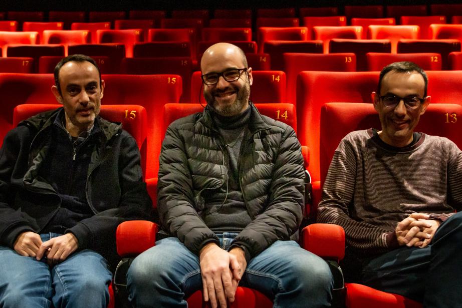 Éric Tosti, Jean-François Tosti et David Alaux, fondateurs de TAT Productions. Crédit : Vivian Guy