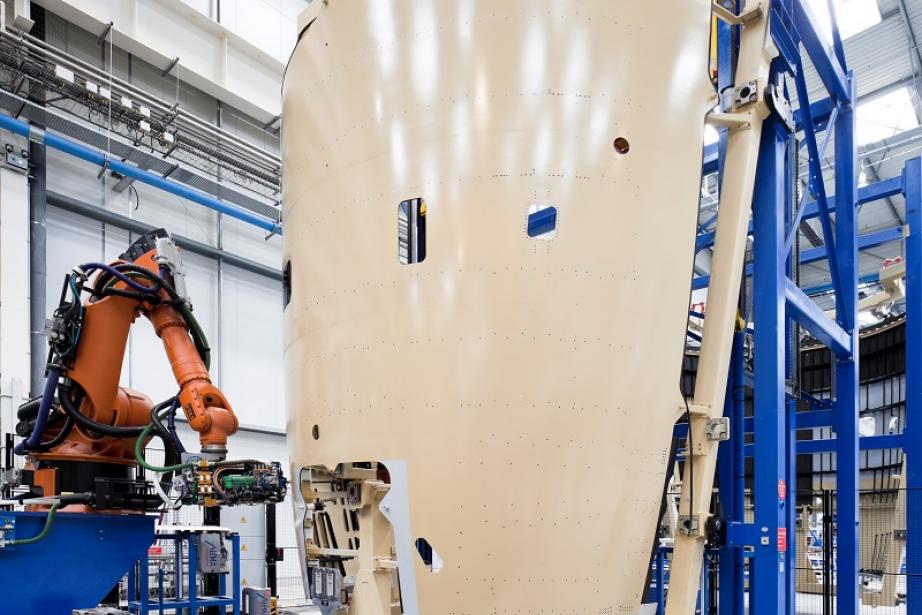 Assemblage robotisé pour l'A350 photo Stelia Aerospace Assemblage robotisé pour l'A350 photo Stelia Aerospace