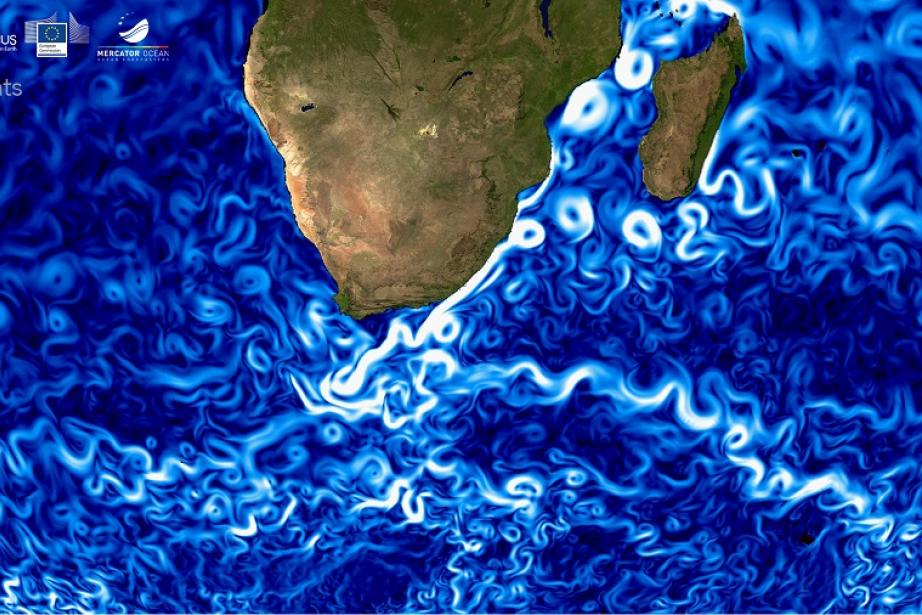 Images de courant (crédit photo EU Copernicus Marine Service)