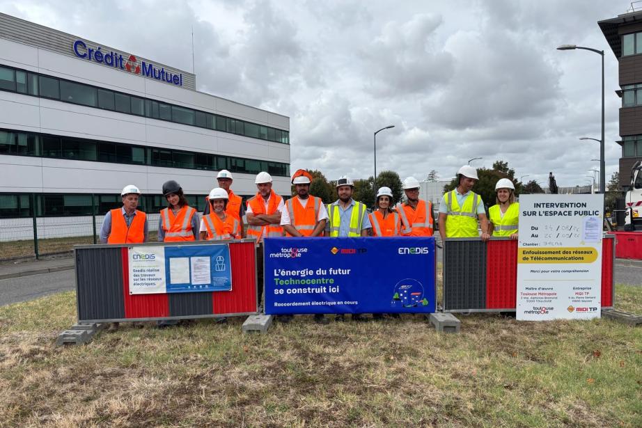 3 268 mètres de câble souterrain et 1 million d’euros investis : le futur Technocentre de Toulouse Métropole prépare son alimentation électrique. (Photo Enedis)
