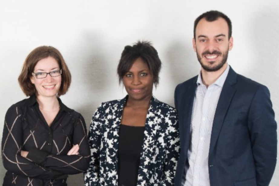 De g à d : Murielle Renard, Chef de projet Mobilité, Laurène Dia, Responsable commerciale, Pol Barrière, Responsable marketing De g à d : Murielle Renard, Chef de projet Mobilité, Laurène Dia, Responsable commerciale, Pol Barrière, Responsable marketing