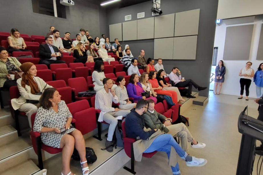 Les Déterminés de la promo 2023 de Toulouse ont soutenu leurs projets devant un jury d'experts, mardi 2 octobre 2023 à Aeroscopia, à Blagnac (Haute-Garonne). (Photo : Anthony Assémat - Entreprises Occitanie)