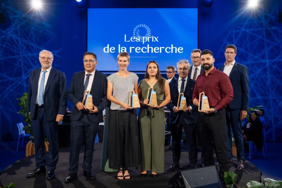 Sept chercheurs distingués lors de la deuxième édition de ses Prix de la Recherche. (Photo Fondation Toulouse Cancer)