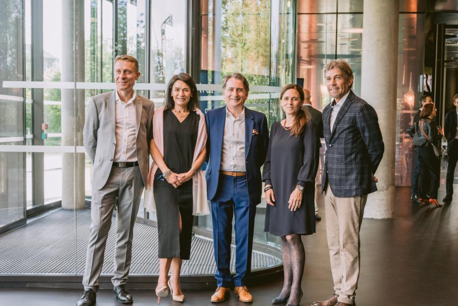 De gauche à droite : Bertrand Religieux, Corinne d’Agrain, Philippe Robardey, Karine François et Alexandre Sherer. (Photo Irdi)