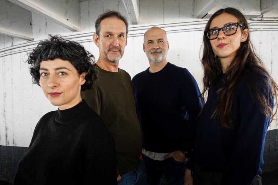 De gauche à droite: Teiko Mgaloblishvili, fondatrice/directrice des stratégies,  Pierre-Yves Demarcq, fondateur/directeur de création, Cédric Morvan, fondateur/directeur artistique et Coralie Duprat, directrice conseil & stratégie globale. (Photo Sang Neuf) 