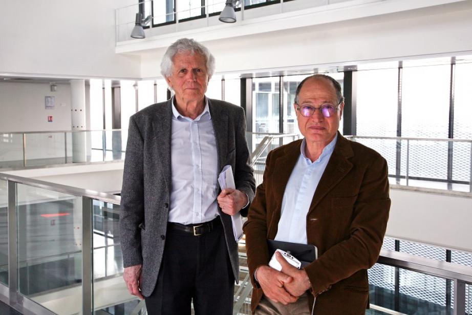 François Amalric, directeur de la Fondation Toulouse Cancer et  Michel Attal DG de l’IUCT Oncopole