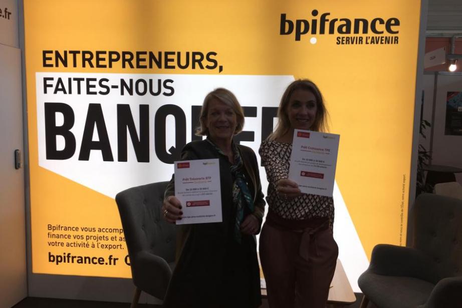 Nadia Pellefigue, vice-présidente de la Région Occitanie et de Véronique Védrine, directrice du réseau sud de Bpifrance Nadia Pellefigue, vice-présidente de la Région Occitanie et de Véronique Védrine, directrice du réseau sud de Bpifrance