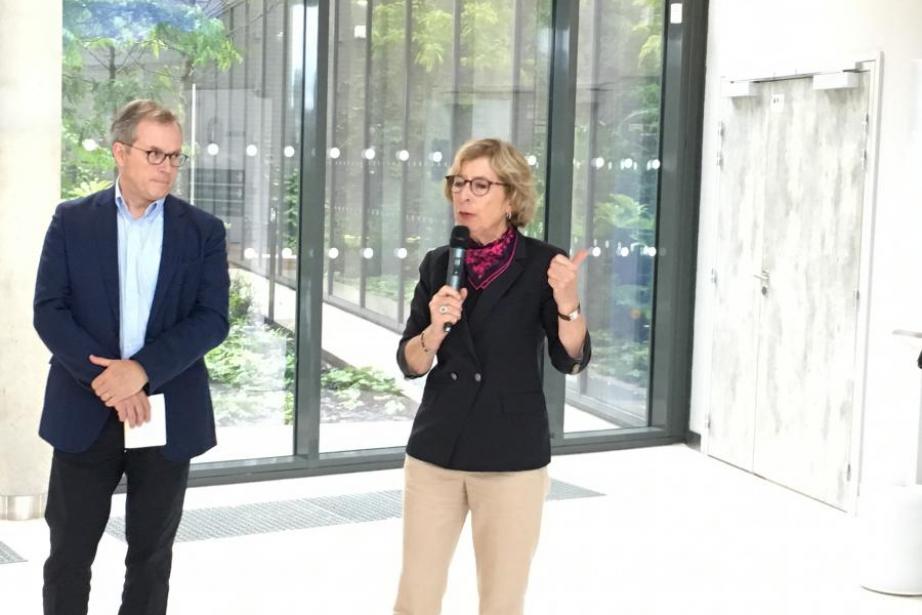 Pierre-Marie Hanquiez, président du Medef 31 et Geneviève Fiorazo, présidente de l'IRT Saint-Exupéry