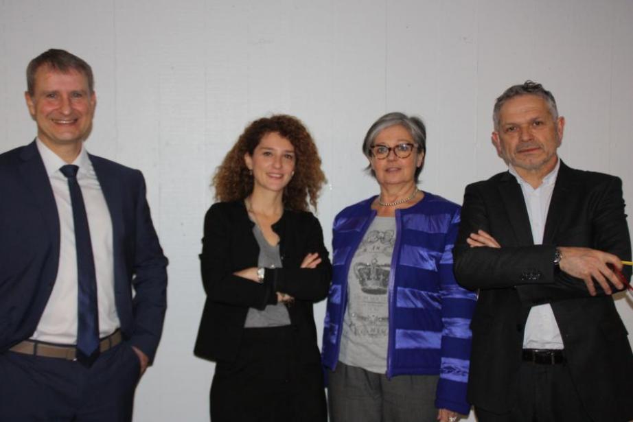 De g. à d. : Patrick de Sequeira, Judith Levy, Marielle Gaudois et Paul-Henri Bernard. De g. à d. : Patrick de Sequeira, Judith Levy, Marielle Gaudois et Paul-Henri Bernard.