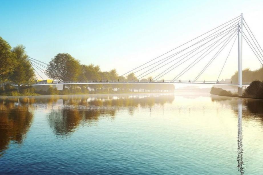 Le groupe Betem a participé à la conception de la passerelle reliant Empalot à l'île du Ramier et au "Grand Parc de la Garonne"© Thomas LAVIGNE, architecte de l'agence LAVIGNE CHERON