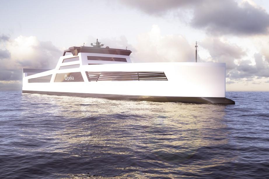 Une semaine d'autonomie pour ce cargo de 130 m de long Une semaine d'autonomie pour ce cargo de 130 m de long