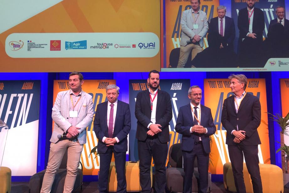 E. Forzy (La Mêlée), E. Guyot (Préfet Occitanie), M. Sztulman (Région Occitanie), S. Vincini ( Haute-Garonne), B. Serp (Toulouse Métropole).